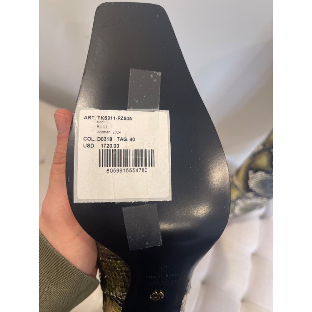 Roberto Cavalli Snakeskin Print Knee High Leather Boots US 10 EU 40 NWT $1720 - Picture 10 of 10